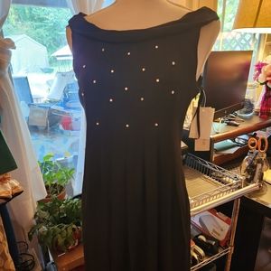 Chiffon  black dress lined